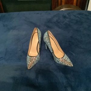 Black and silver Rouge Helium stiletto